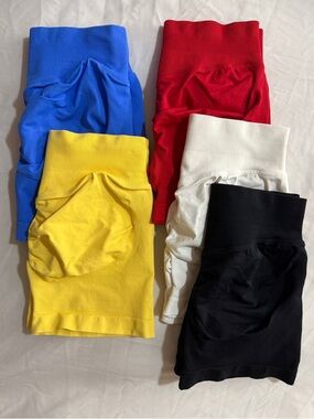 Impact Gym Shorts - Blue, Red, Yellow, White, Black